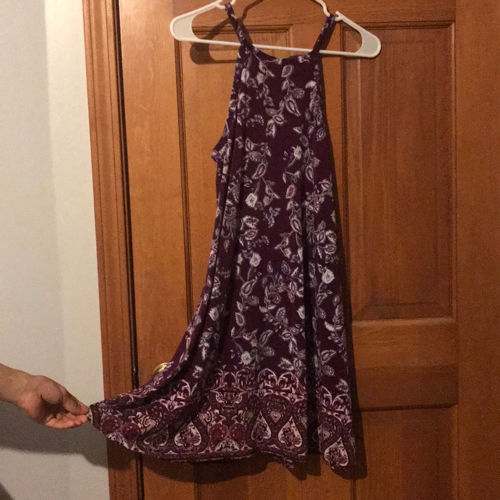 Purple dress with flower print